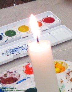 Candle with watercolors 4--Julie McCarty