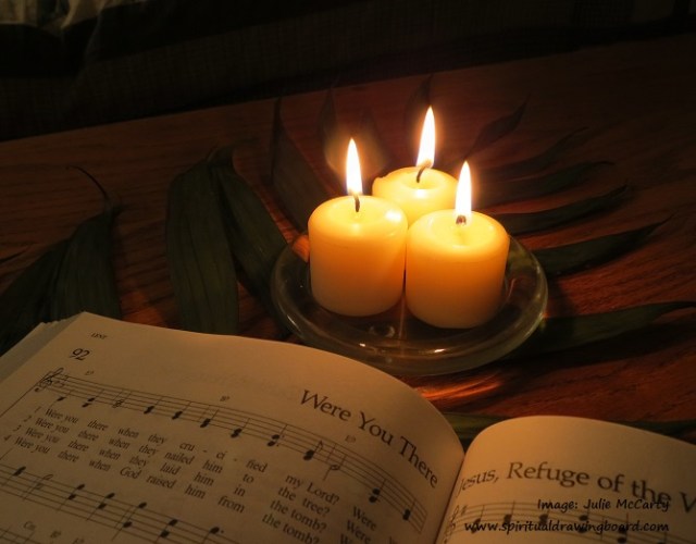 Candles--palm--Were you there--Julie McCarty