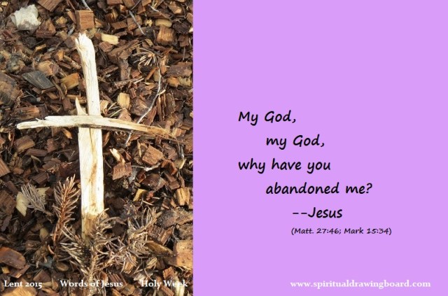 41 Lent--Holy Week--Words of Jesus--Why abandonment